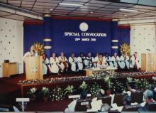 A photograph of the 2001 Special Convocation