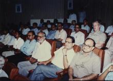 The audience views the proceedings of the Special Convocation, 2001