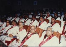 Faculty members at the Special Convocation, 2001