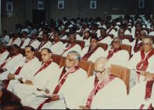 Faculty members at the Special Convocation, 2001