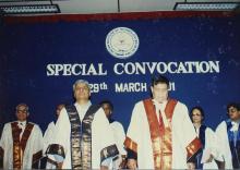 A moment from the Special Convocation, 2001