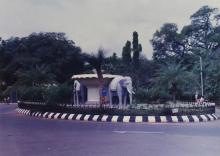 A photograph of the Gajendra Circle, IIT Madras