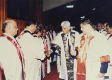 Mr. Azim Premji interacts with faculty members, 38th Convocation (2001)