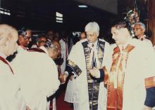 Mr. Azim Premji interacts with faculty members, 38th Convocation (2001)