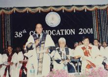 Mr. Krishnaswamy Kasturirangan declares the 38th Convocation open, 2001