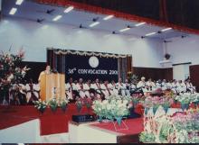 Mr. Krishnaswamy Kasturirangan addresses the audience during the 38th Convocation (2001)
