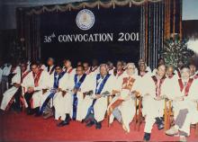 A moment from the 38th Convocation, 2001