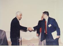 Prof. R. Natarajan and Mr. Azim Premji shake hands, 38th Convocation (2001)