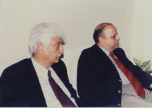Mr. Azim Premji and Mr. Krishnaswamy Kasturirangan in conversation after the 38th Convocation (2001)