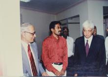 Prof. C. R. Muthukrishnan and Mr. Azim Premji in conversation after the 38th Convocation (2001)