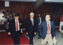 Prof. R. Natarajan, Mr. Azim Premji and Mr. Krishnaswamy Kasturirangan, 38th Convocation (2001)