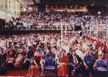 A shot of the audience at the 38th Convocation (2001)