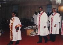 The academic procession during the 39th Convocation, 2002
