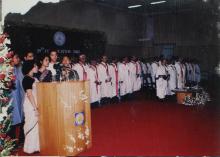 The invocation song being performed during the 39th Convocation, 2002