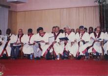 Faculty members of various departments at the 39th Convocation, 2002