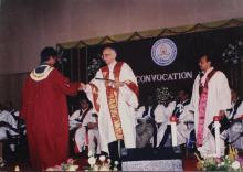 Prof. M. S. Ananth presents a degree at the 39th Convocation, 2002