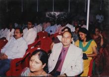 A close-up shot of some of the audience members at the 39th Convocation, 2002