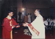 Prof. M. S. Ananth awards a degree to a student during the 39th Convocation, 2002