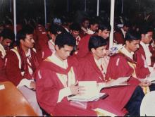 Graduating students at the 39th Convocation, 2002